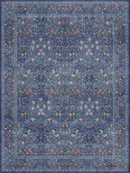 Washable Dark Blue Rug for Living Room - Image 3
