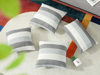 AmHoo Pack of 2 Farmhouse Stripe Check Throw Pillow Covers Set Case Cotton - Image 5