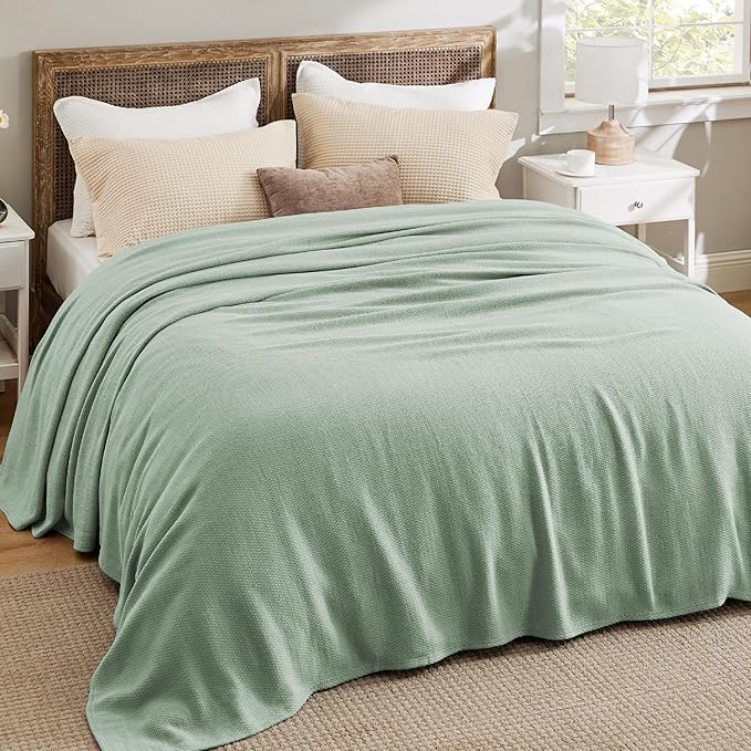 Bedsure GentleSoft 100% Cotton Blanket Queen Size - Image 5