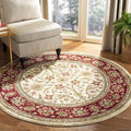 SAFAVIEH Lyndhurst Collection 8' Round Ivory/Rust LNH212R Traditional Oriental by Unknown
