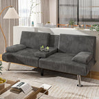 Shahoo Modern Upholstered Convertible Folding Futon Sofa Bed by BuynowfromShahoo