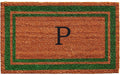 Calloway Mills Green Border 24" x 36" Monogram Doormat by Callowaymills