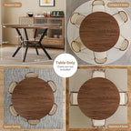 42" Round Dining Table for 4, Farmhouse Kitchen Table - Image 8