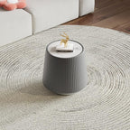 19.68" Round Marble End Table, Modern Cup Shaped Side Table - Image 4