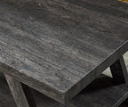 Contemporary Wood Coffee Table 48 in, Charcoal Living Room Table - Image 5